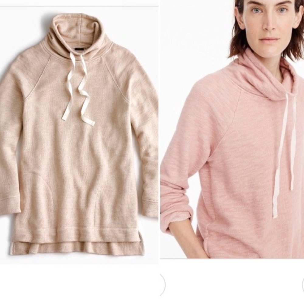 J. Crew Turtleneck Tunic Sweatshirt in Camel SM
